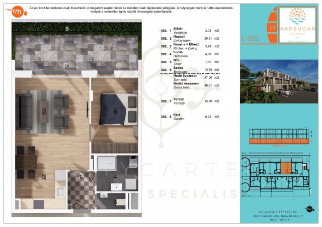 Eladó téglalakás, Balatonlelleén 59.99 M Ft, 3 szobás