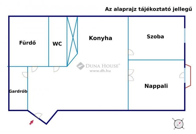 Kiadó téglalakás, albérlet, Budapesten, V. kerületben, 2 szobás