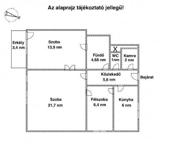 Eladó téglalakás, Győrött 42.5 M Ft, 2+1 szobás