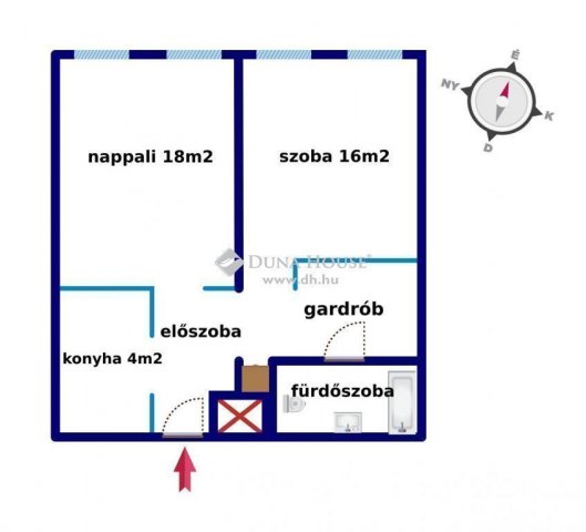 Eladó téglalakás, Budapesten, VIII. kerületben 59 M Ft, 2 szobás