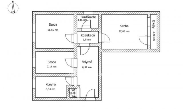 Eladó panellakás, Nagyszénáson 15.5 M Ft, 1+2 szobás