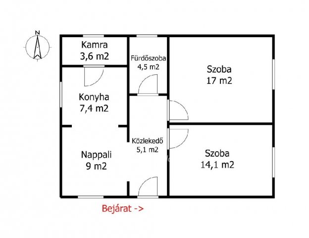 Eladó családi ház, Ónodon, Rákóczi úton 11.5 M Ft, 2 szobás