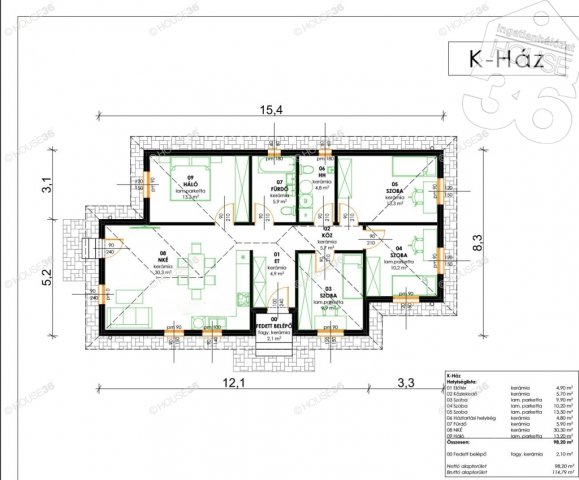 Eladó családi ház, Kecskeméten 65 M Ft, 5 szobás