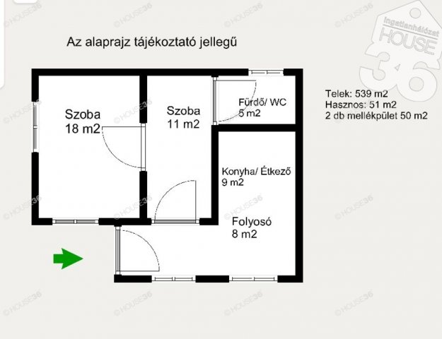 Eladó családi ház, Nagykőrösön 23.8 M Ft, 2 szobás