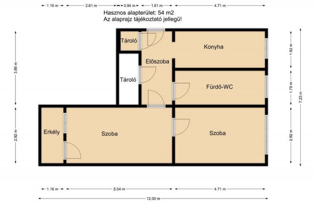 Eladó panellakás, Komáromban 39 M Ft, 2 szobás