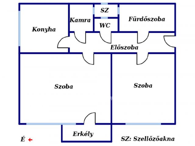 Eladó téglalakás, Putnokon, Bem József téren 3.5 M Ft, 2 szobás