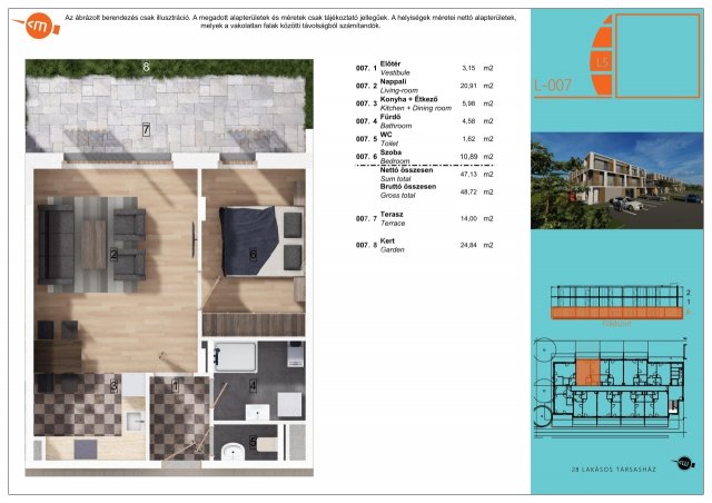 Eladó téglalakás, Balatonlelleén 59.99 M Ft, 2 szobás