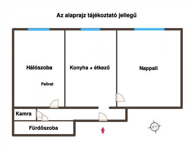 Eladó téglalakás, Budapesten, VIII. kerületben 77 M Ft, 2 szobás