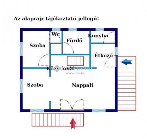 Eladó családi ház, Dabason 59.9 M Ft, 6 szobás