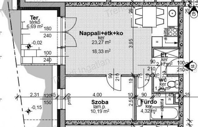 Eladó téglalakás, Vámosszabadin 39.99 M Ft, 2 szobás