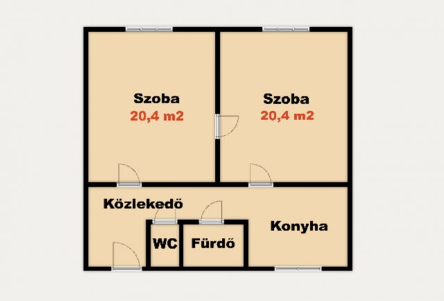 Eladó panellakás, Kiskunhalason 25.5 M Ft, 2 szobás