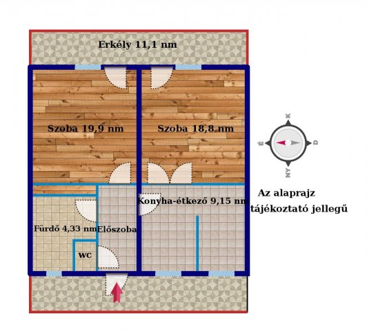 Eladó téglalakás, Szentendrén 47.5 M Ft, 2 szobás