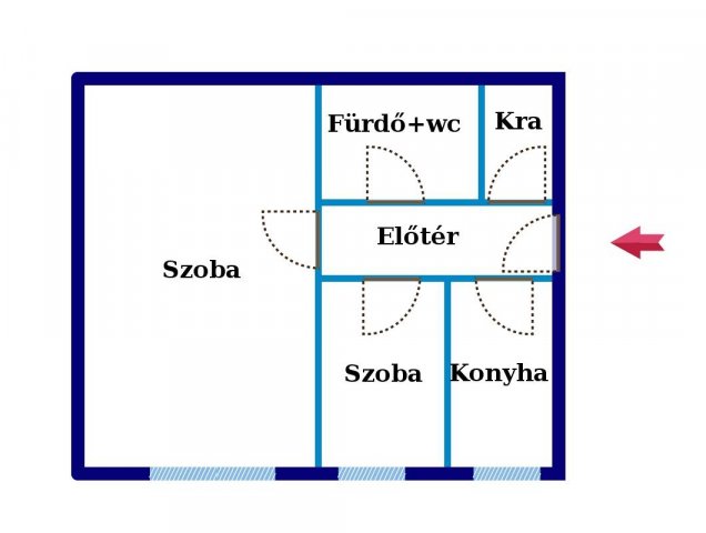 Eladó téglalakás, Körmenden 28 M Ft, 2 szobás