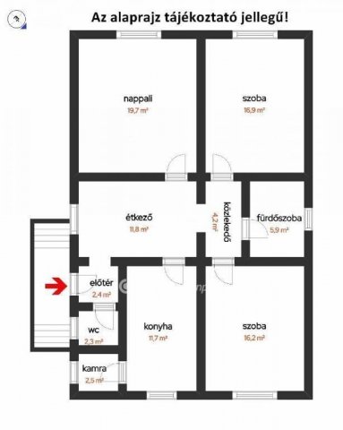 Eladó családi ház, Újszászon 18.5 M Ft, 3 szobás