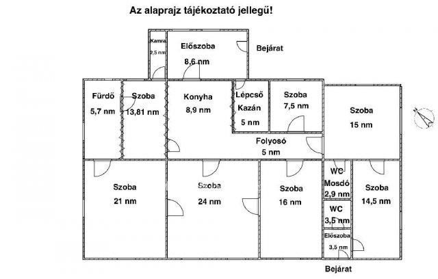 Eladó családi ház, Bőnyön 53 M Ft, 5+1 szobás