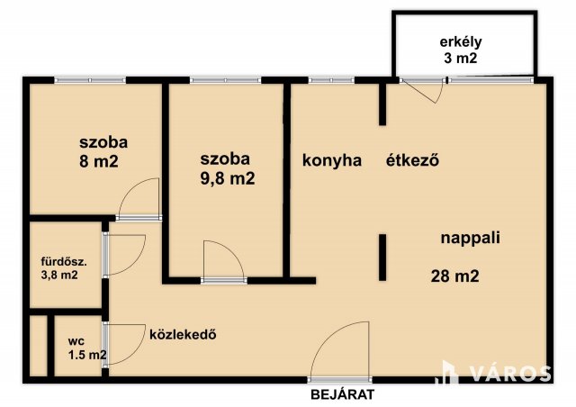 Eladó panellakás, Veszprémben 42 M Ft, 3 szobás