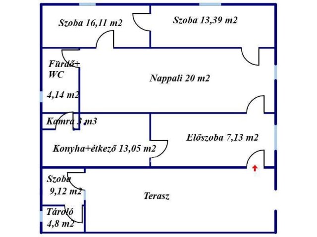 Eladó családi ház, Tiszalökön 39.5 M Ft, 3 szobás