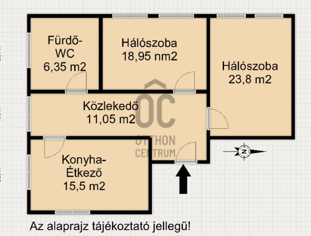 Eladó téglalakás, Nagykanizsán 21 M Ft, 2 szobás
