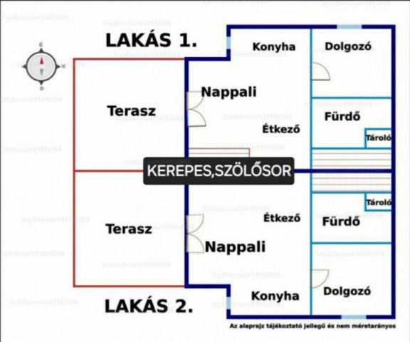 Eladó ikerház, Kerepesen 109 M Ft, 5 szobás