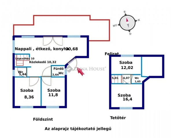 Eladó ikerház, Pogányon 120 M Ft, 4 szobás