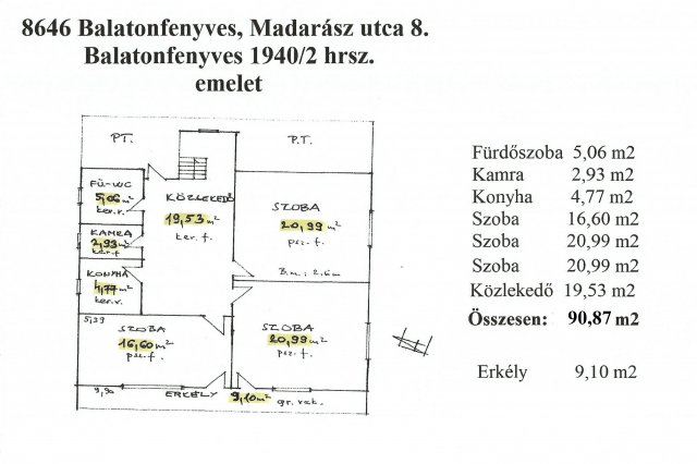 Eladó családi ház, Balatonfenyvesen, Madarász utcában 64.9 M Ft