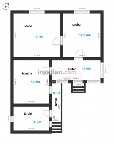 Eladó családi ház, Legénden 12 M Ft, 2 szobás