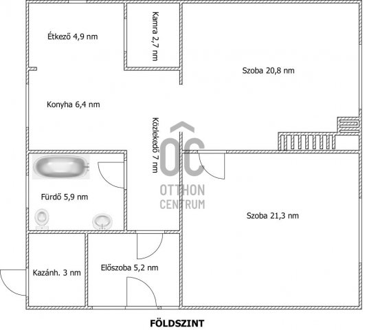 Eladó családi ház, Pakson 59.9 M Ft, 5 szobás