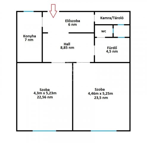 Eladó téglalakás, Budapesten, I. kerületben 69.9 M Ft, 2 szobás