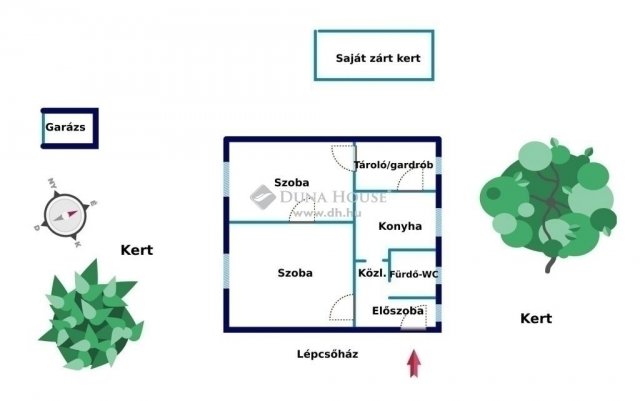 Eladó téglalakás, Budapesten, XIX. kerületben 45 M Ft, 2 szobás