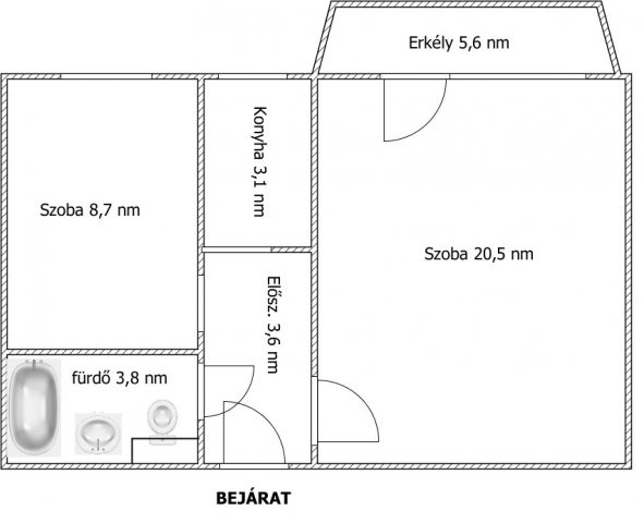 Eladó panellakás, Pakson 35.9 M Ft, 1+1 szobás