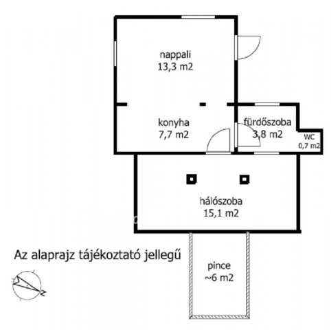 Eladó családi ház, Tabon 12 M Ft, 1+1 szobás