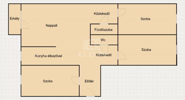 Eladó panellakás, Veszprémben 56.5 M Ft, 1+3 szobás