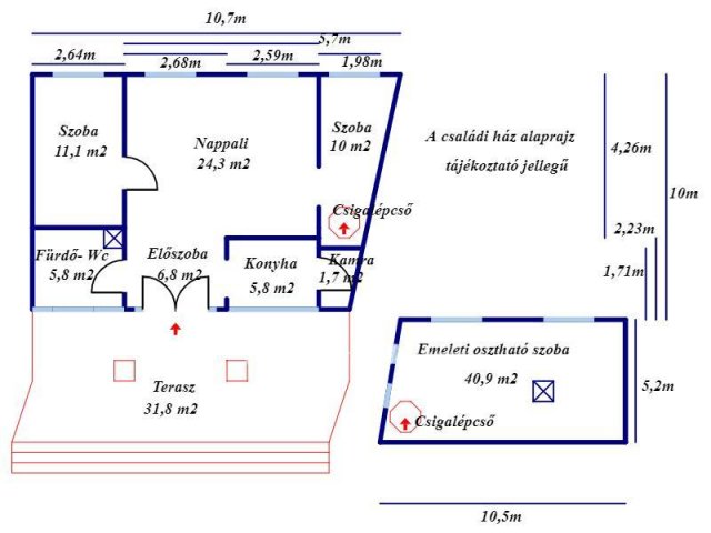 Eladó családi ház, Kecskeméten, Sarkantyú utcában 74.75 M Ft