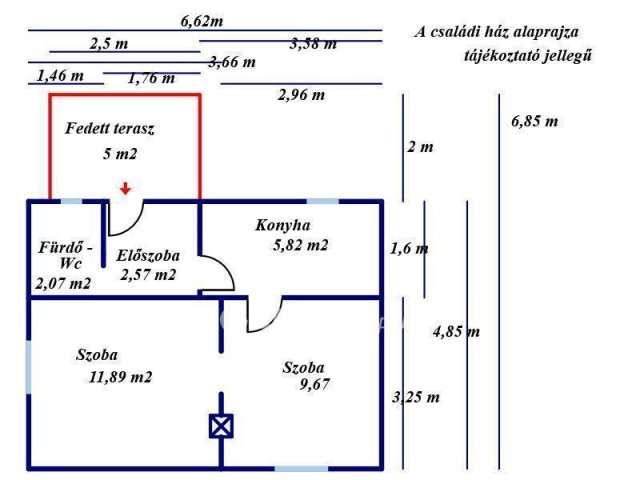 Eladó családi ház, Szolnokon 16.5 M Ft, 2 szobás