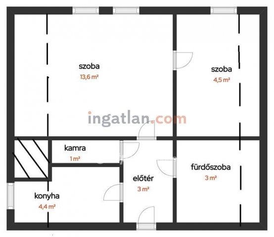 Eladó téglalakás, Salgótarjánban 9.9 M Ft, 1+1 szobás