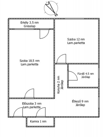 Eladó téglalakás, Salgótarjánban 18.4 M Ft, 2 szobás