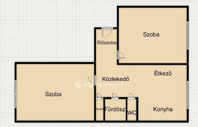Eladó panellakás, Miskolcon 36.9 M Ft, 2 szobás