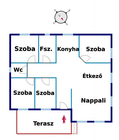 Eladó családi ház, Újhartyánon 69.9 M Ft, 5 szobás