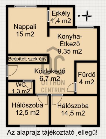 Eladó téglalakás, Nagykanizsán 45.9 M Ft, 3 szobás