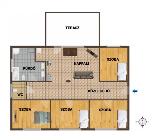 Eladó családi ház, Győrsövényházon 43.5 M Ft, 4+1 szobás