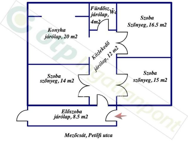 Eladó családi ház, Mezőcsáton, Petőfi utcában 15 M Ft