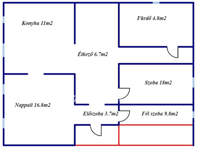 Eladó családi ház, Nyírcsaholyon 11 M Ft, 1+1 szobás