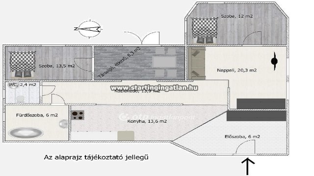 Eladó téglalakás, Gyálon, Bercsényi Miklós utcában 47.5 M Ft