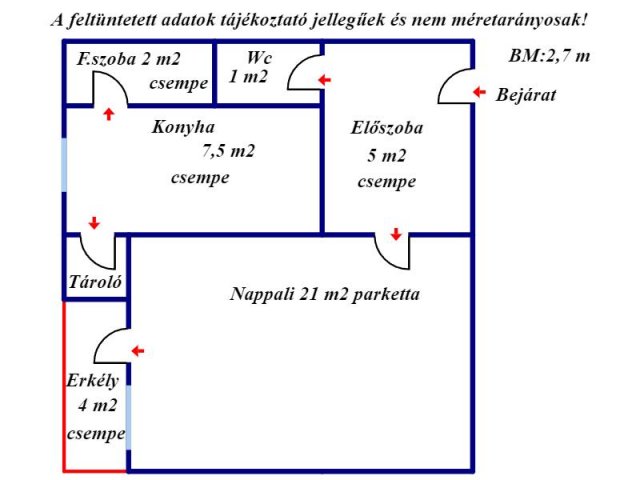 Eladó téglalakás, Balassagyarmaton 15.9 M Ft, 1 szobás