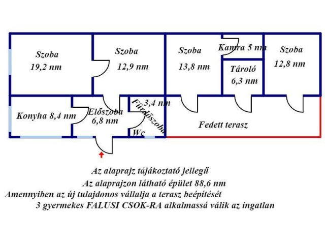 Eladó családi ház, Nagyszénáson 6.5 M Ft, 4 szobás