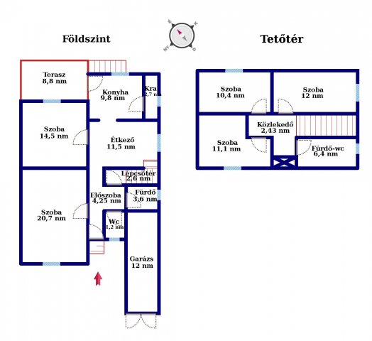 Eladó családi ház, Tatabányán, Rudolf utcában 74.9 M Ft