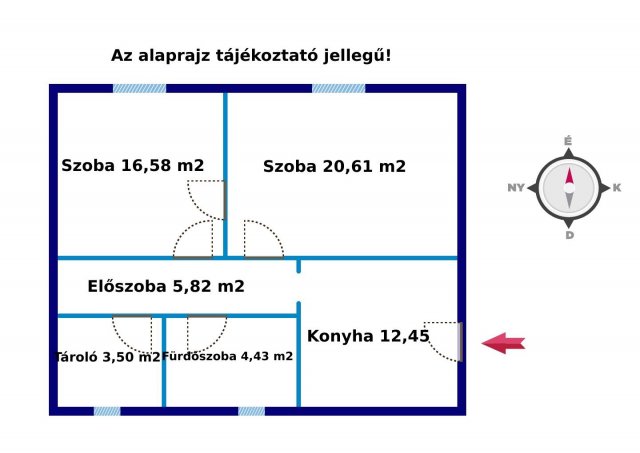 Eladó családi ház, Dombóváron 7.5 M Ft, 2 szobás