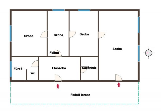 Eladó családi ház, Tiszasason 19.9 M Ft, 4 szobás