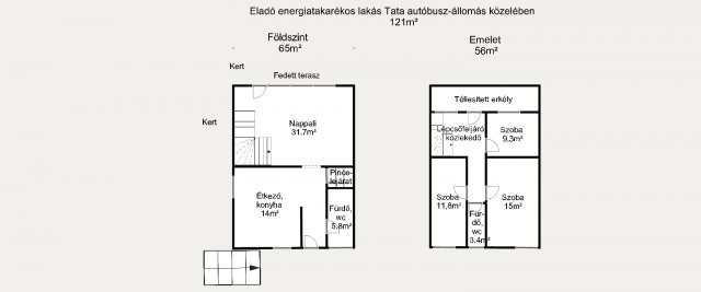 Eladó téglalakás, Tatán 84 M Ft, 3+1 szobás