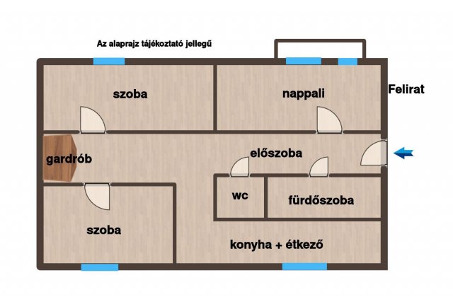 Eladó panellakás, Győrött 44.7 M Ft, 3 szobás